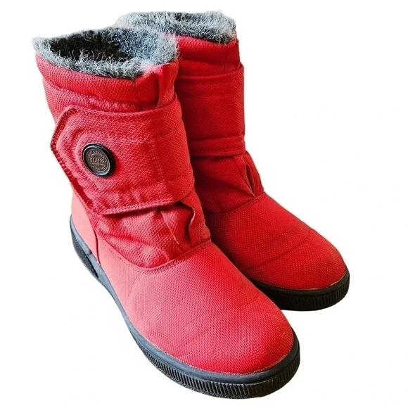 Olang Quilted Padded Winter Snow Ankle Boots Cherry Red Size 39. - Picture 7 of 14